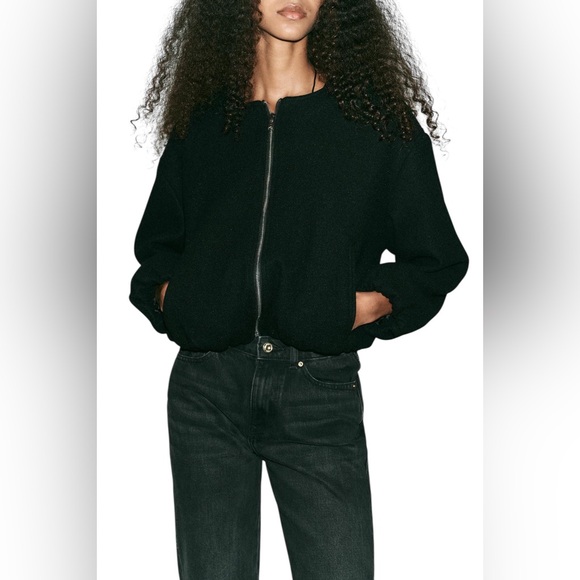 Zara, High Rise Straight Jeans, Black Wash, Size 2 - Picture 3 of 11